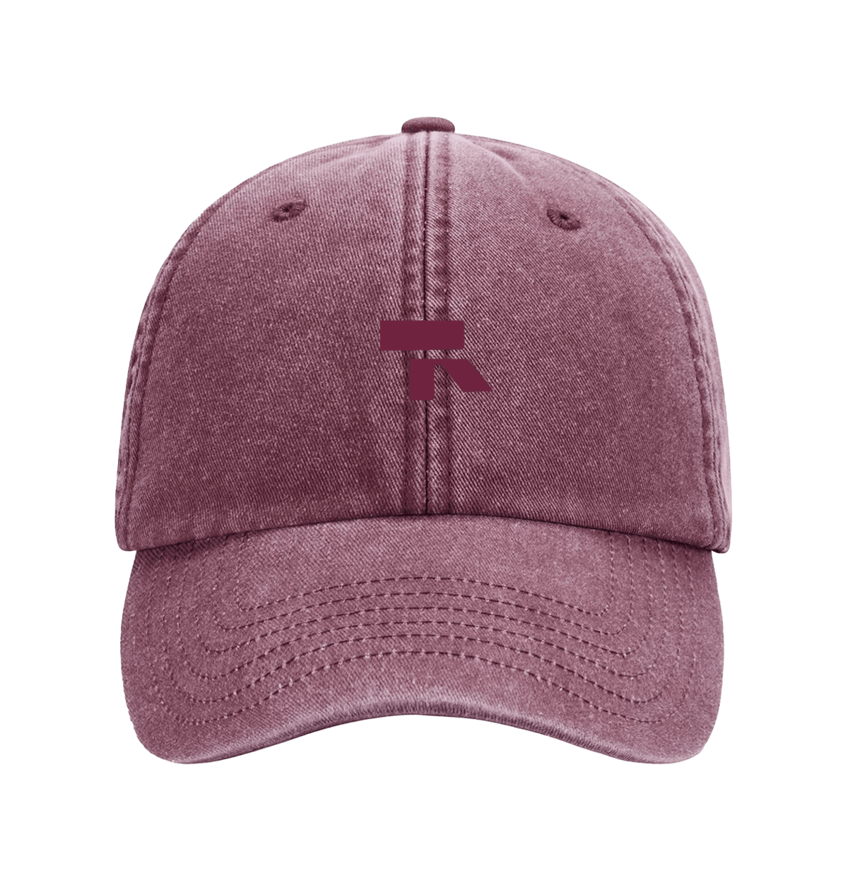 RT cap bordeaux logo in Vintage Red, voorkant