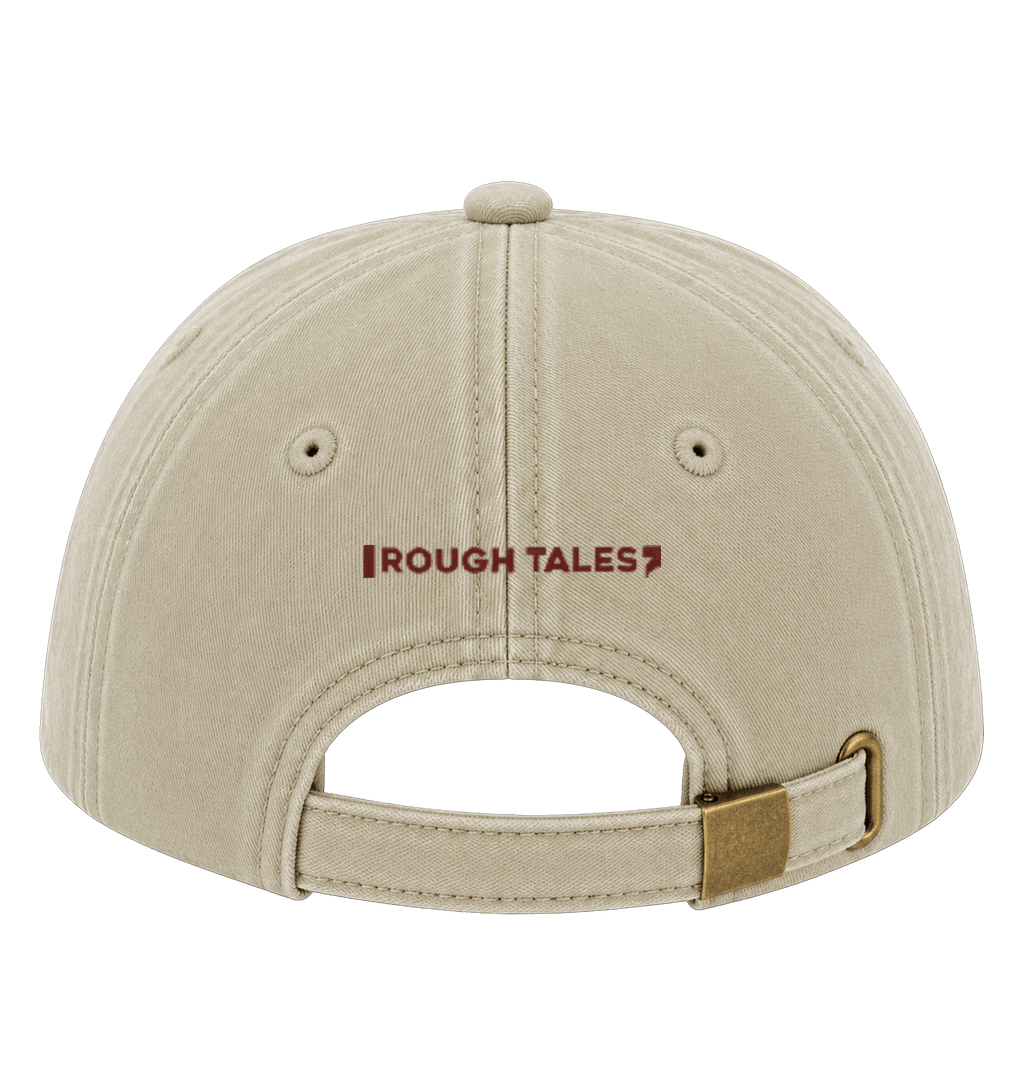 RT cap bordeaux logo in Vintage Stone, achterkant