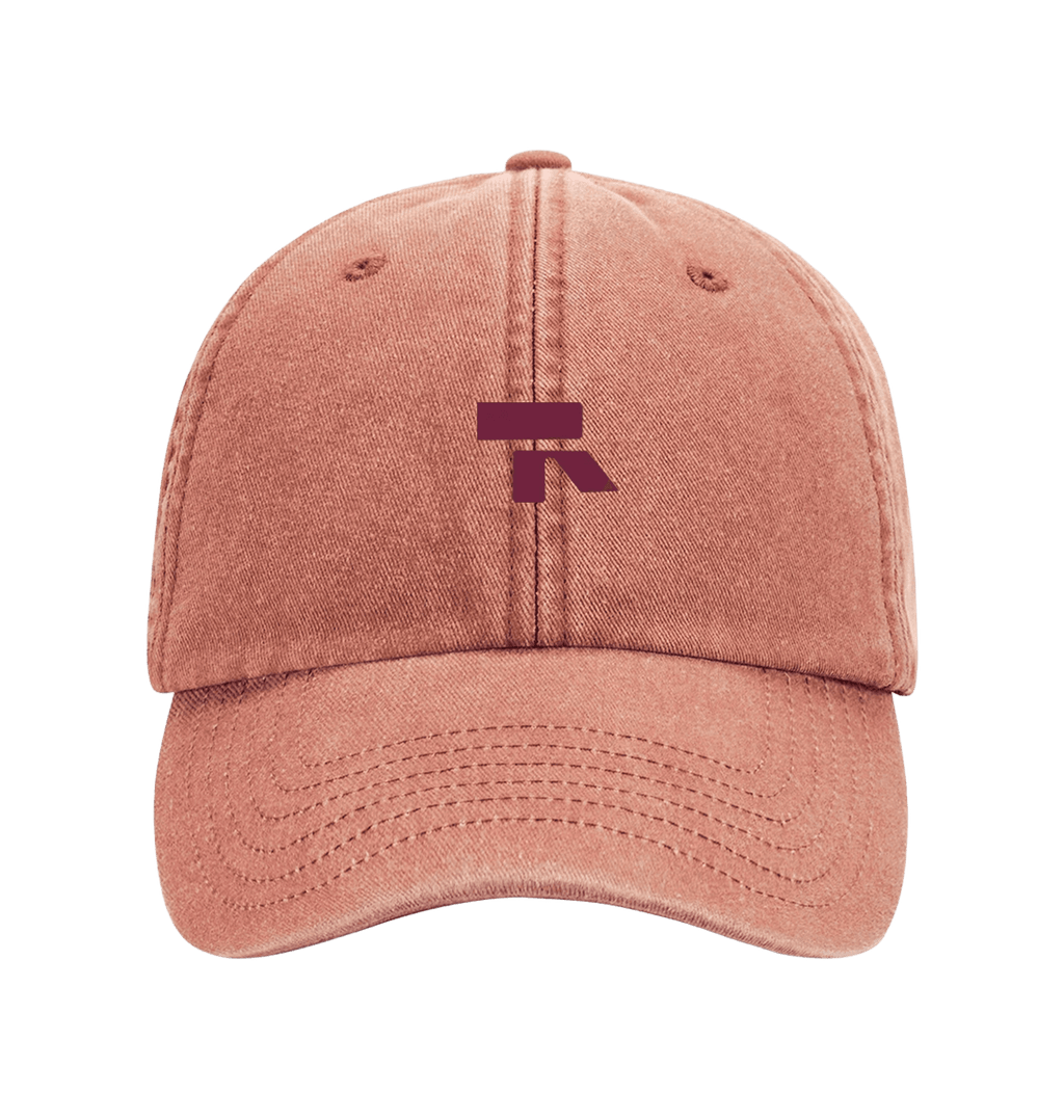 RT cap bordeaux logo in Vintage Orange, voorkant