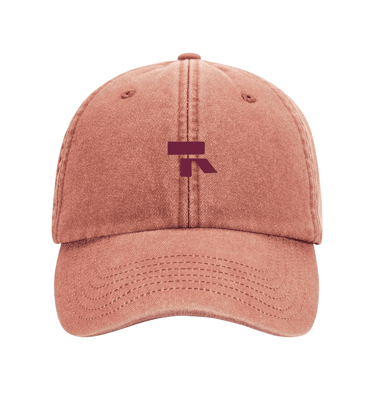 RT cap bordeaux logo in Vintage Orange, voorkant